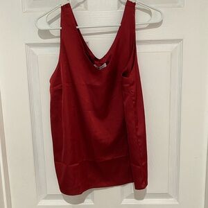 Zeagoo Bold Red Satin Top